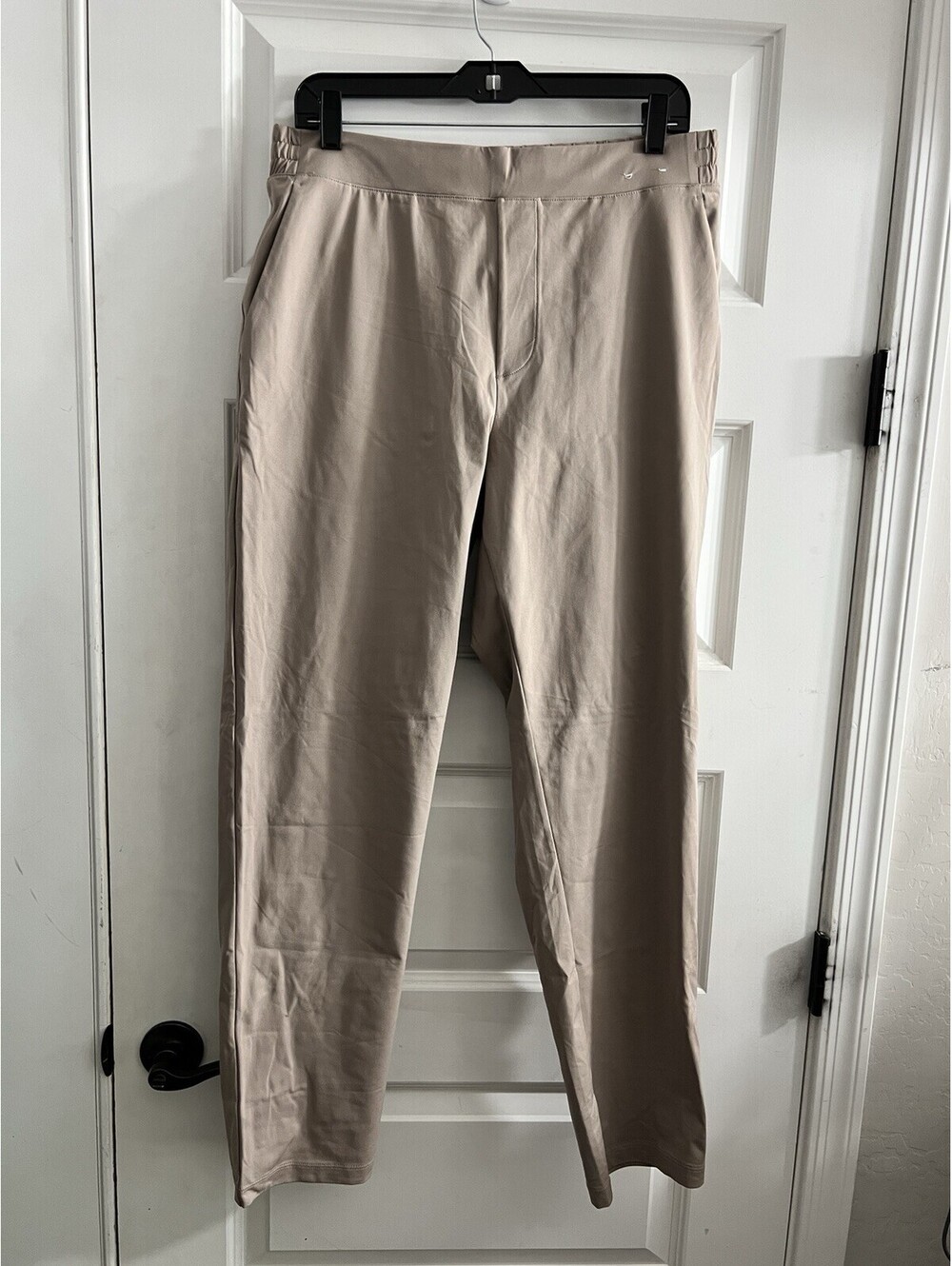 Uniqlo AIRism Men Activewear Pants L Beige Sweatpants Lightweight Drawstring